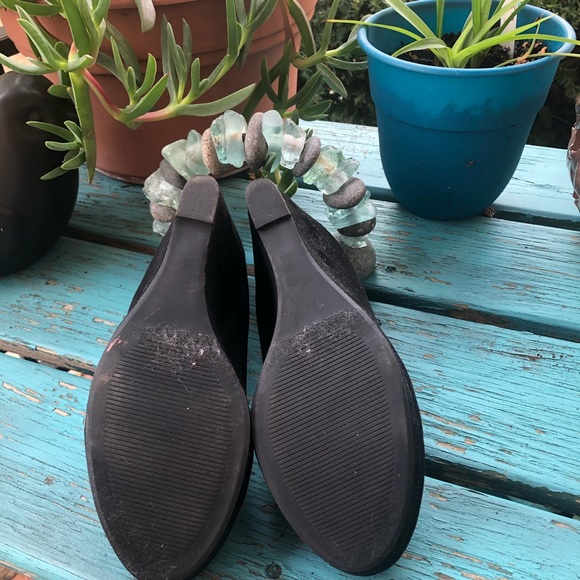 Black Velvet Wedges - Picture 8 of 8